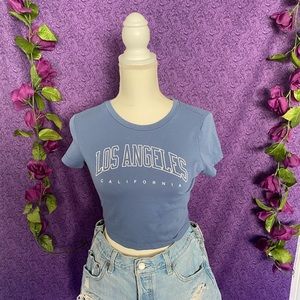 Blue Los Angeles baby Tee!